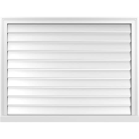 Ekena Millwork Vertical Surface Mount PVC Gable Vent: Functional, w/ 2"W x 2"P Brickmould Sill Frame, 42"W x 32"H GVPVE42X3203SF